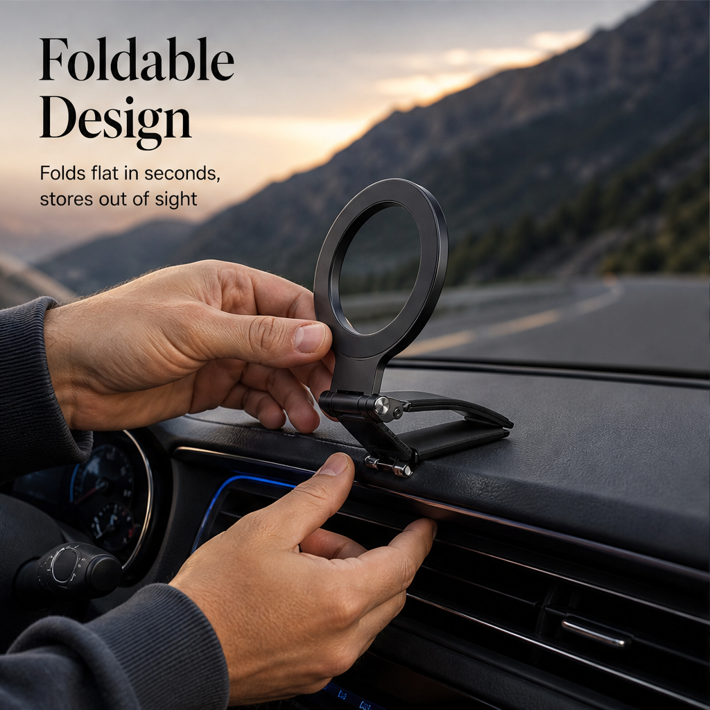 Clampora – N52 Magnetic 360° Rotating Folding Car Phone Mount + 50% OFF features