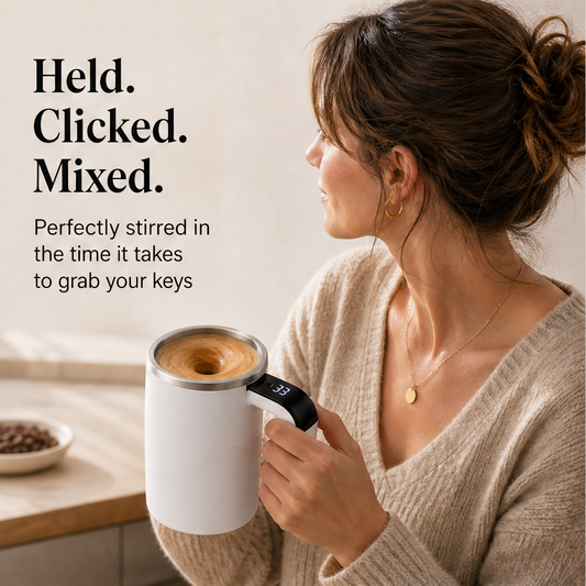Swirlkin – Self-Stirring, Rechargeable Steel-Interior Mug + 50% OFF detail