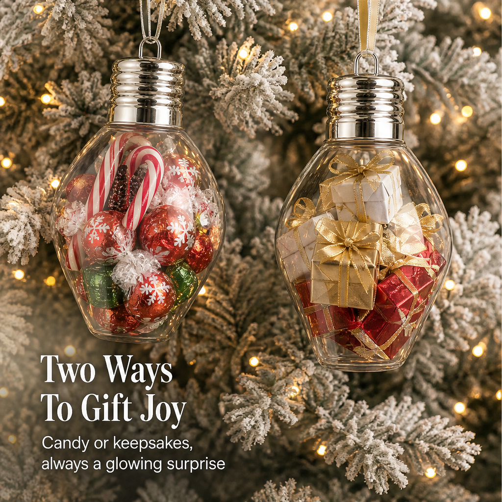 Lumijar – Bulb-Shaped Glass Gift Jar with Chrome Lid + 1+1 FREE detail
