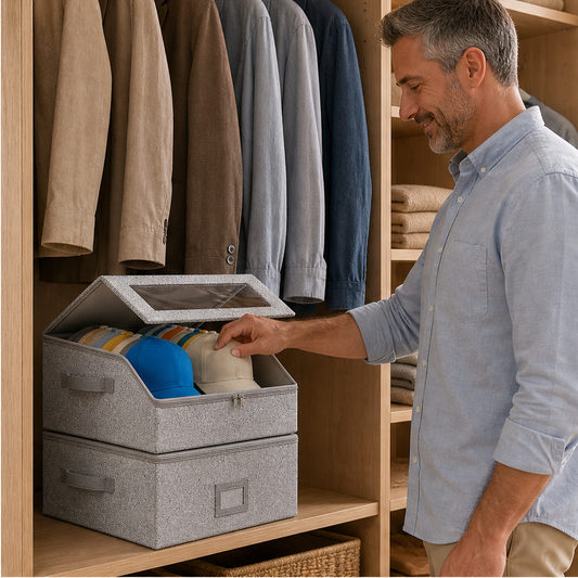 Capwick – Stackable Hat Storage Box with Clear Window + 50% OFF lifestyle