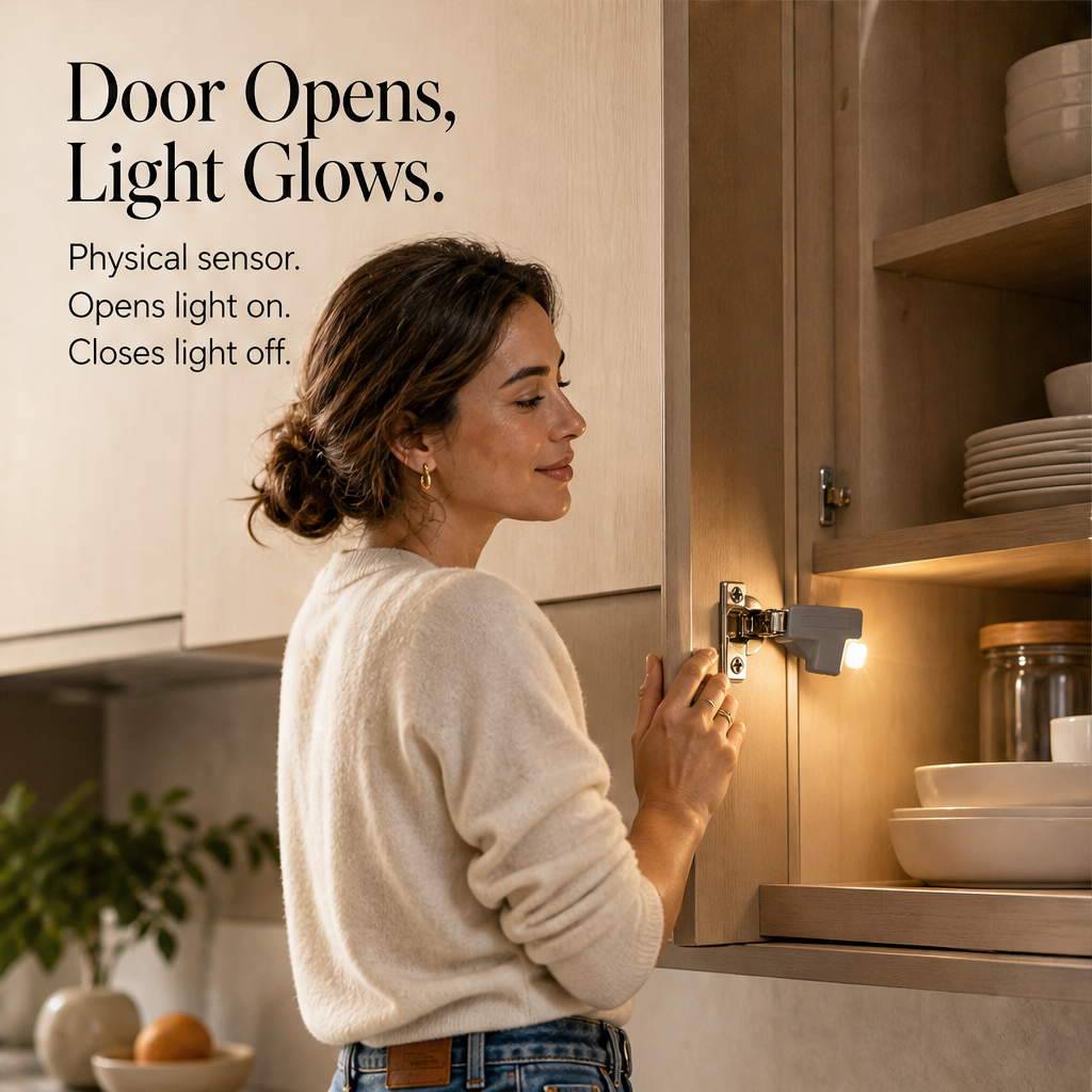 Glowhinge – Clip-On Sensor LED Under Cabinet Hinge Light + 50% OFF features