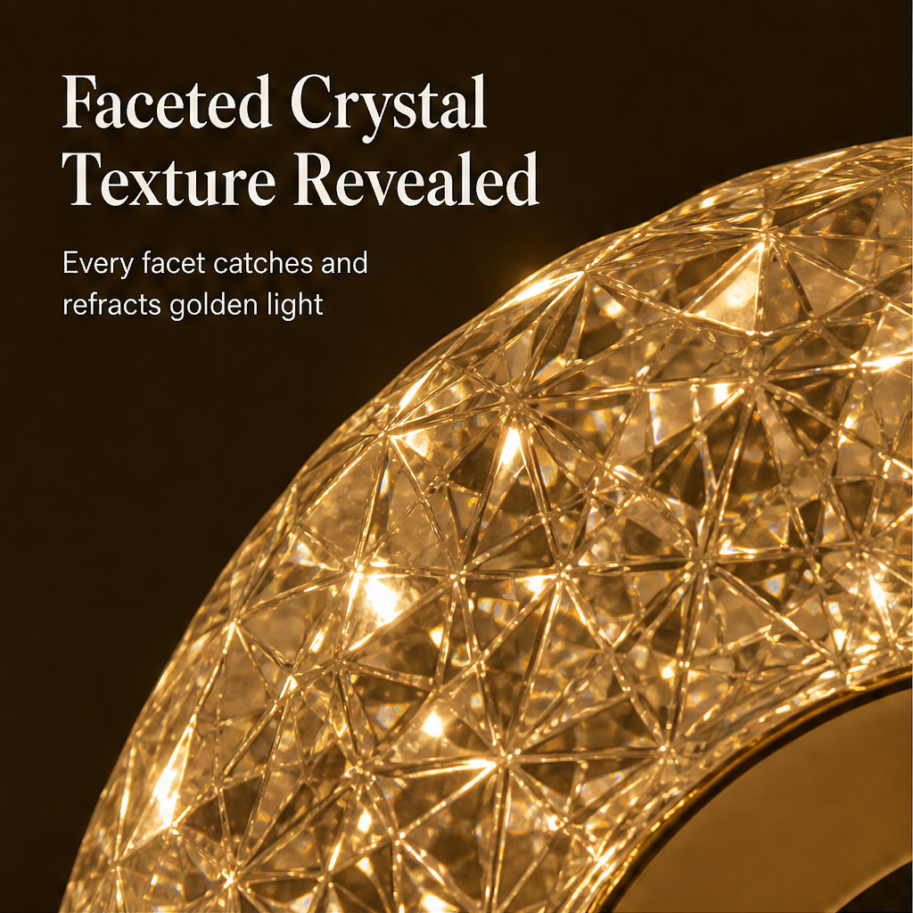 Facetta – Touch-Control Rechargeable Crystal Heart Night Light + 50% OFF detail