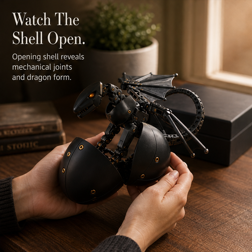 Drakegg – Transforming Dragon Egg with Poseable Mechanical Dragon + 50% OFF features