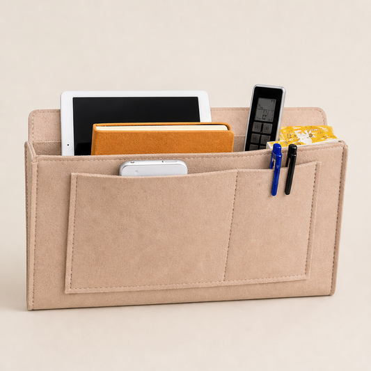 Sidenest – No-Tool Slide-In Bedside Storage Organizer + 50% OFF Beige