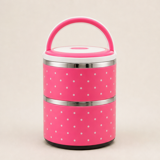 Warmcroft – Leak-Proof, Stackable Insulated Bento Box with Handle + 50% OFF Pink