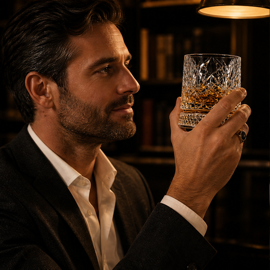 Faceture – 360° Spinning Star-Cut Crystal Whisky Glass + 50% OFF lifestyle