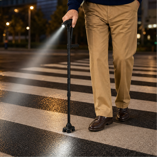 Nightpath – Folding LED Light Support Cane with Adjustable Height + 50% OFF lifestyle