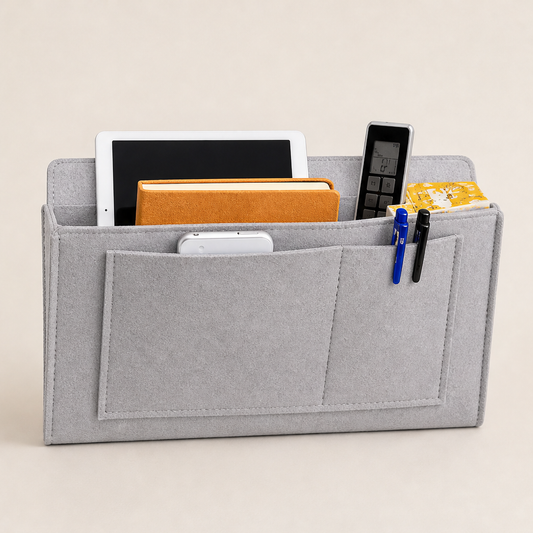 Sidenest – No-Tool Slide-In Bedside Storage Organizer + 50% OFF Light Grey