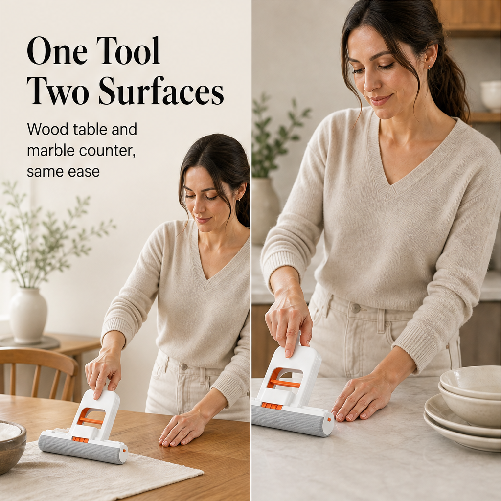 Snapwipe – Self-Wringing Foldable Mini Mop for Wet & Dry Cleaning + 50% OFF detail