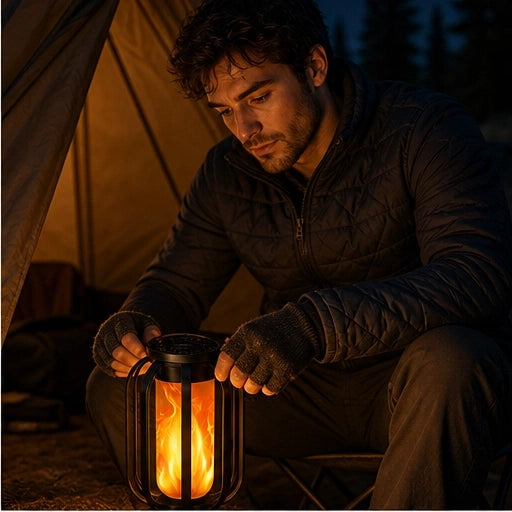 Emberwick – Solar Flickering Flame Lantern with Auto-On Dusk Sensor, Weatherproof + 50% OFF