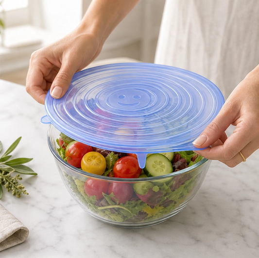 Larderwell – Stretch-to-Fit Airtight Silicone Lids, 6-Size Set + 50% OFF