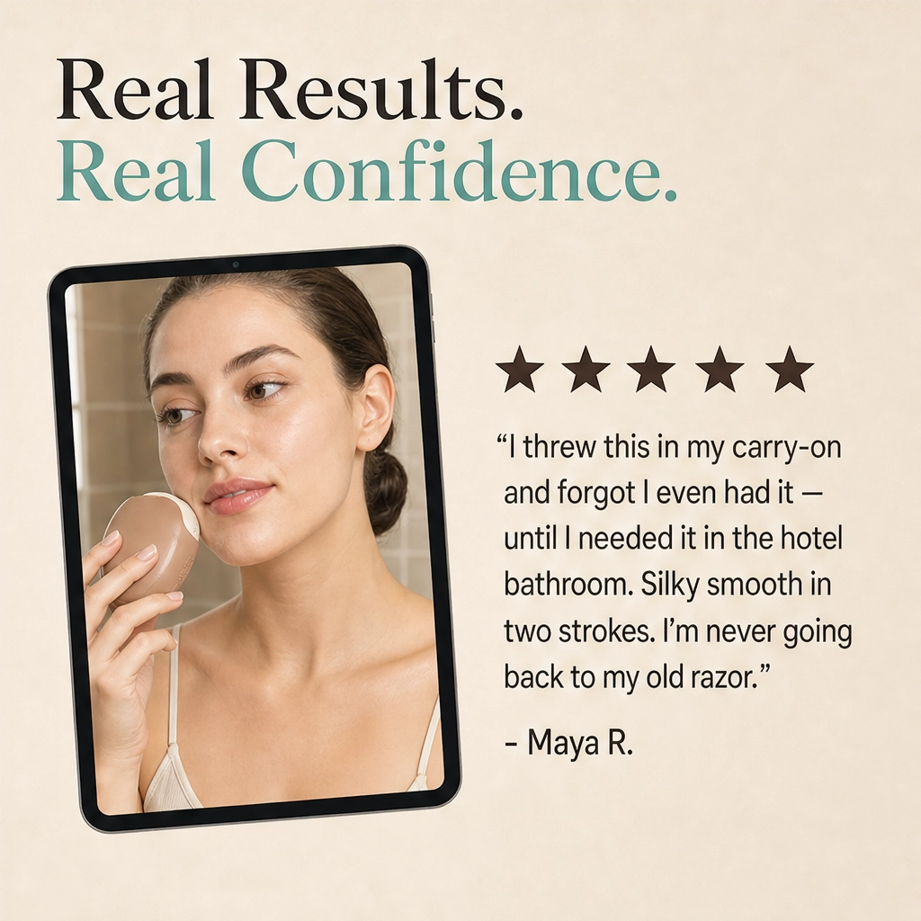 Silkael™ – Portable 3-Layer Rotary Shaver with Built-In Cover + 50% OFF