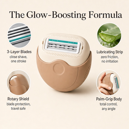 Silkael™ – Portable 3-Layer Rotary Shaver with Built-In Cover + 50% OFF