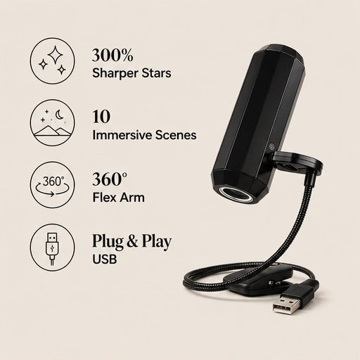 Duskveil – HD Galaxy & Ocean Projector Night Light with Swappable Films + 50% OFF