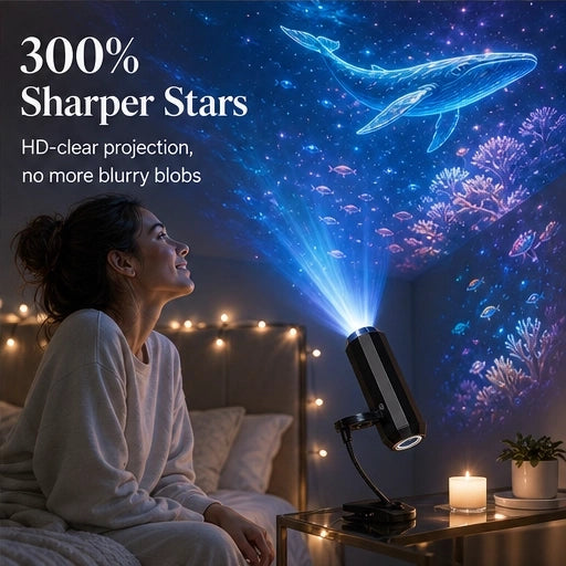 Duskveil – HD Galaxy & Ocean Projector Night Light with Swappable Films + 50% OFF