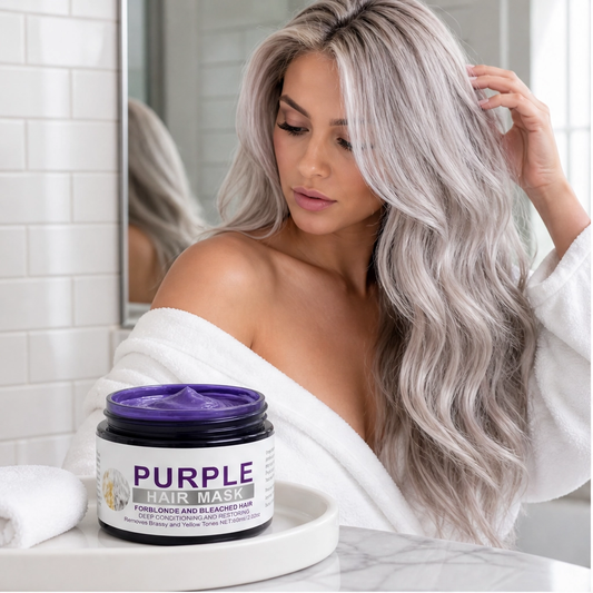 Nacre – Yellow-Tone Removing Purple Hair Mask for Blonde & Gray Hair + Buy 1 Get 1 FREE