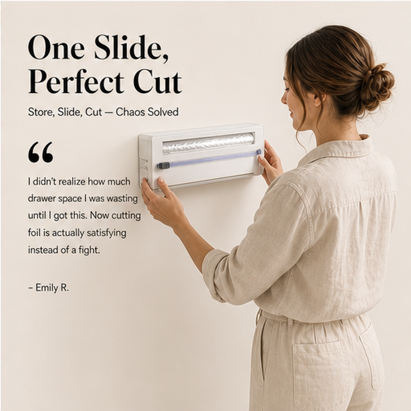 Galley – 2-in-1 Foil & Cling Wrap Dispenser with Built-In Slide Cutter + 50% OFF