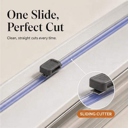 Galley – 2-in-1 Foil & Cling Wrap Dispenser with Built-In Slide Cutter + 50% OFF