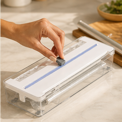 Galley – 2-in-1 Foil & Cling Wrap Dispenser with Built-In Slide Cutter + 50% OFF