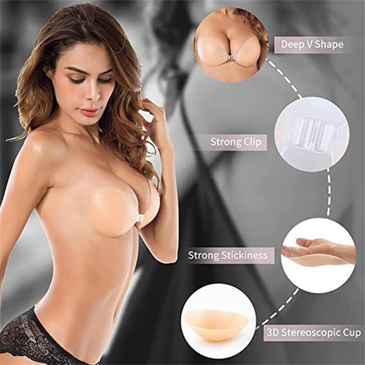 Bareluxe™ – Invisible Front-Clasp Push-Up Adhesive Bra + Buy 1 Get 1 FREE