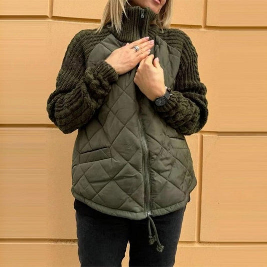The ThermoKnit Puffer - Lightweight Warmth, Luxe Patchwork Style +  50% OFF