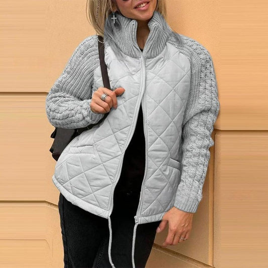 The ThermoKnit Puffer - Lightweight Warmth, Luxe Patchwork Style +  50% OFF