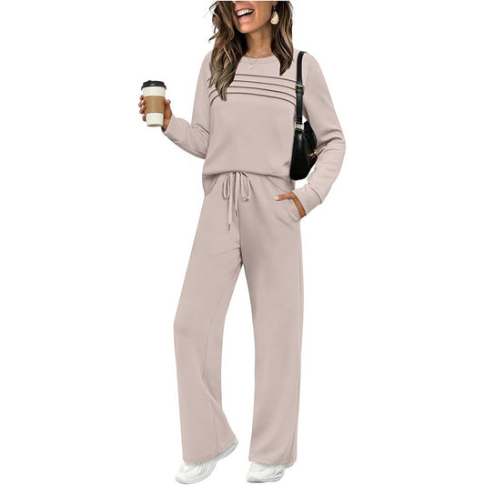 The Effortless Chic Set - Crew Neck Top & Drawstring Pants + HOT SALE 50% OFF