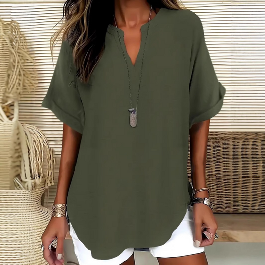 The AuraBreeze Muslin Blouse — Effortless Summer Elegance + 50% Off