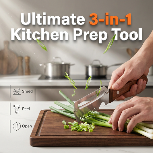 Verdetta™ – 3-in-1 Scallion Slicer, Vegetable Peeler & Bottle Opener Kitchen Tool + 50% OFF
