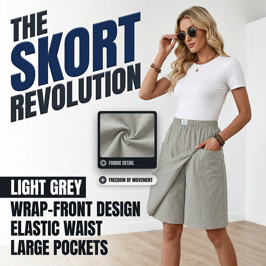 Glidelle™ – Asymmetric Wrap Skort with Hidden Shorts & Pockets + 50% OFF