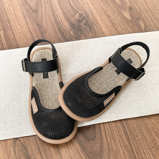 Aerelle™ – Breathable Mesh Flat Sandals with Adjustable Ankle Strap + 50% OFF