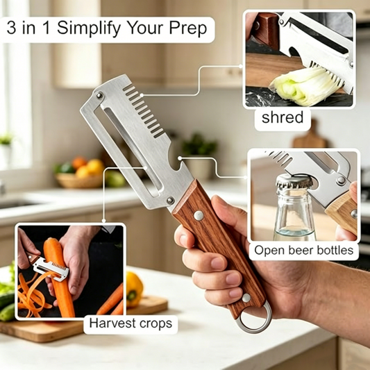 Harvesta™ – 3-in-1 Peeler, Julienne Slicer & Bottle Opener Kitchen Tool + 50% OFF