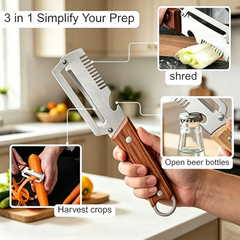 Harvesta™ – 3-in-1 Peeler, Julienne Slicer & Bottle Opener Kitchen Tool + 50% OFF
