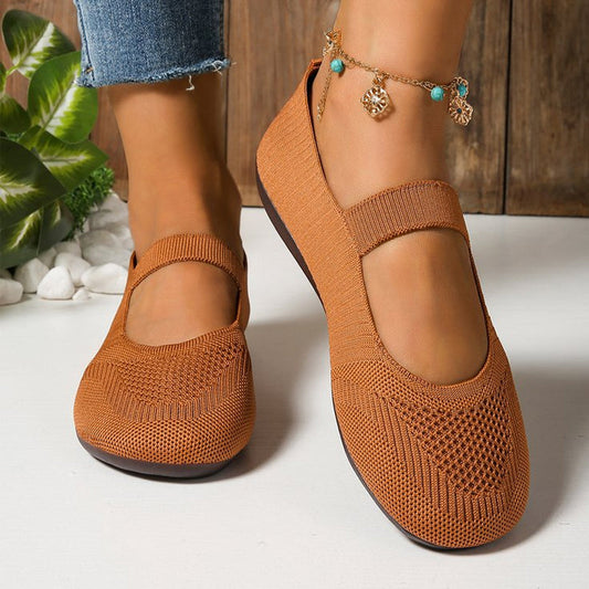 Driftwell™ – Breathable Knit Cushioned Slip-On Flats for Women + 50% OFF