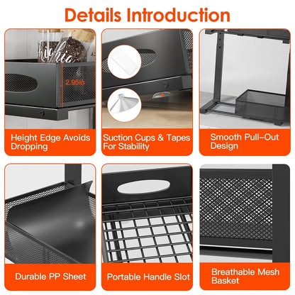 The Cabinet Glide Organizer - 2-Tier Sliding Storage + 50% OFF